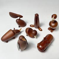 USED " SENSHUKAI / SEA CREATURES" WOODEN TOYS