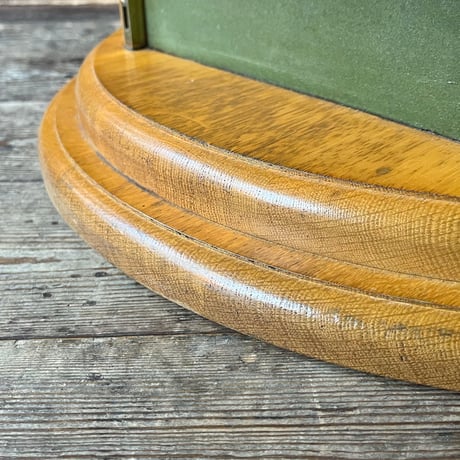 USED WOODEN & IRON ROTATING DISPLAY SHELF