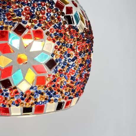 USED MOSAIC GLASS PENDANT LAMP