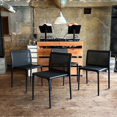 USED "SEGIS" PLASTICS MESH SEAT STACKING CHAIR