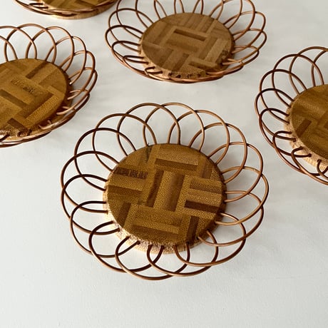 USED BAMBOO COASTER SET
