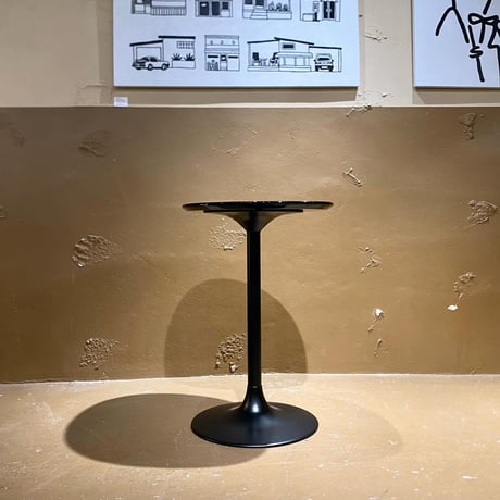 USED STEEL LEG MELAMINE TOP BOARD SIDE TABLE