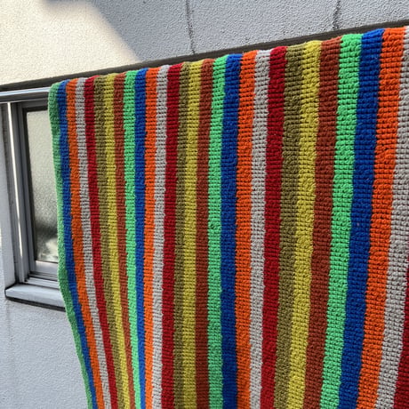 USED HANDMADE ACRYLIC BLANKET