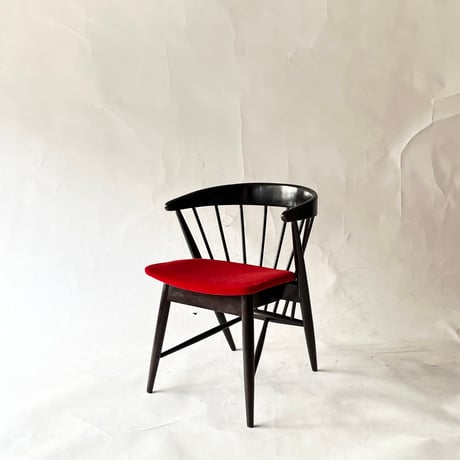 JAPAN VINTAGE 70’S “飛騨産業” WOODEN FRAME FABRIC ARM CHAIR