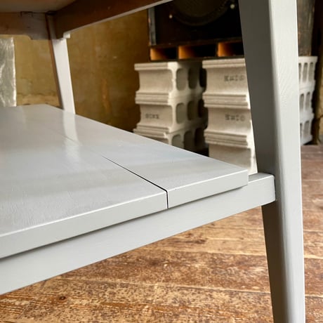 USED WOODEN STONE GRAIN LOW TABLE