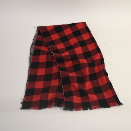 USED PLAID ACRYLIC WOOL BLANKET