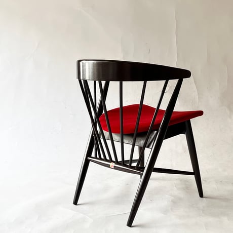 JAPAN VINTAGE 70’S “飛騨産業” WOODEN FRAME FABRIC ARM CHAIR