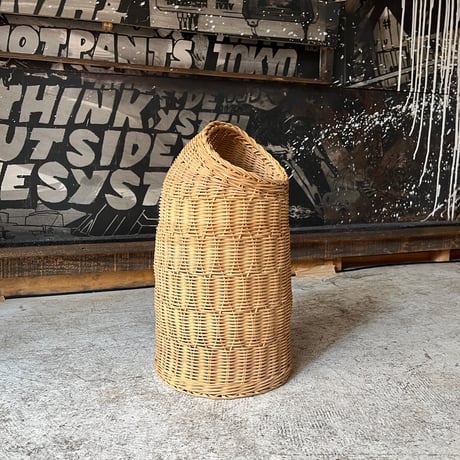 USED RATTAN TRASH CAN