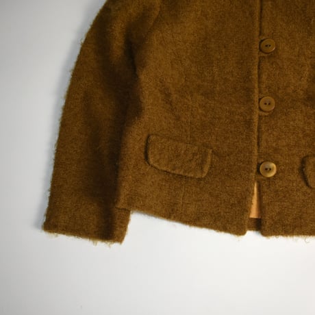 USED PEARL KNITTING NO COLLAR JACKET