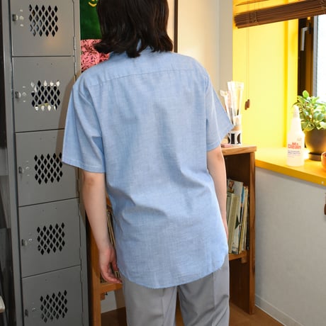 DEAD STOCK 70'S "SEARS WORK LEISURE" CHAMBREY S/S/ SHIRT