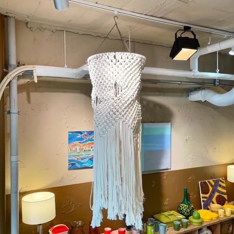 USED MACRAME LAMP SHADE