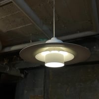 USED SCANDINAVIAN DESIGN METAL SHADE PENDANT LAMP