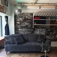 USED IRON LEG FABRIC 3P SOFA