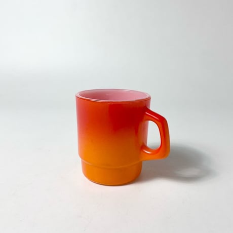 VINTAGE 60'S "ANCHOR HOCKING / FIRE KING" ORANGE COFFEE MUG