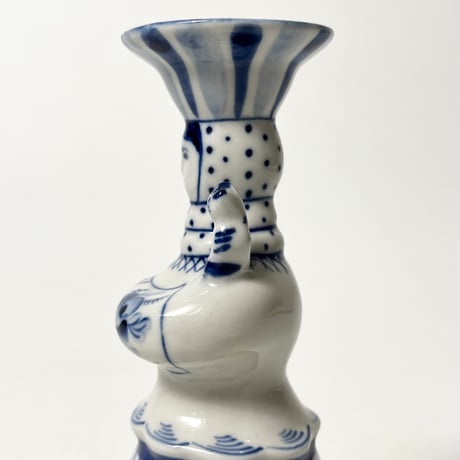 VINTAGE 86’S-91’S GZHEL PORCELAIN GIRL FLOWER VASE