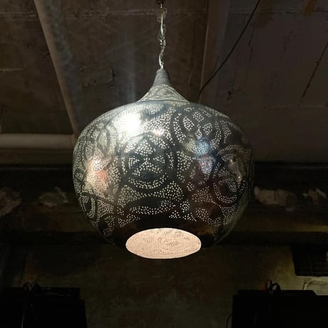 USED METAL SHADE PENDANT LAMP