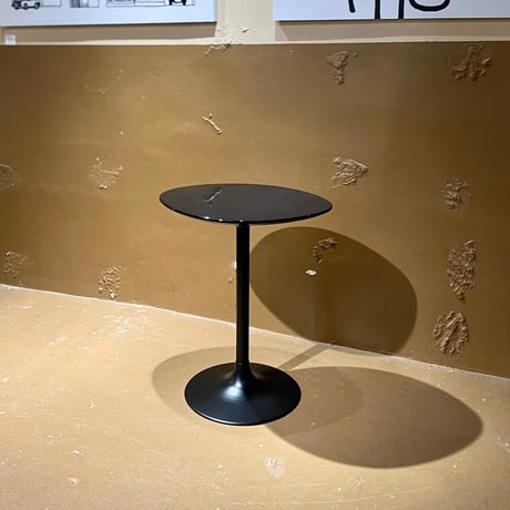 USED STEEL LEG MELAMINE TOP BOARD SIDE TABLE