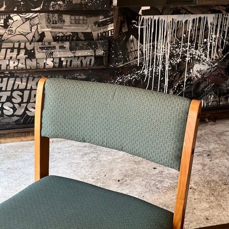 VINTAGE 70’S WOODEN FRAME FABRIC ROCKING CHAIR