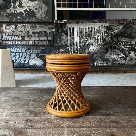 USED RATTAN STOOL