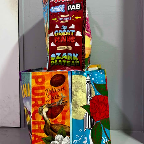 NEW "TRADER JOE'S" REUSABLE BAG "ALABAMA, LOUISIANA, OKLAHOMA EXCLUSIVE DESIGN"