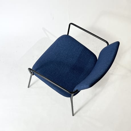 USED IRON LEG FABRIC SEAT ARM CHAIR