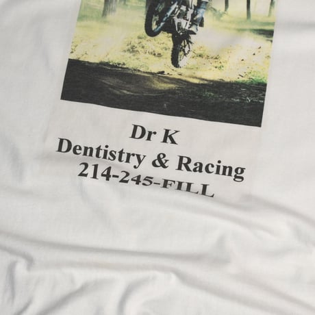 USED 80'S "DR K DENTISTRY & RACING 214-215-FILL" S/S TEE