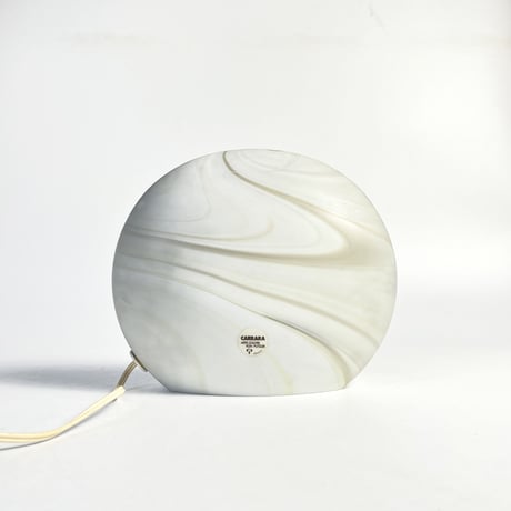 USED 70'S "PEILL&PUTZLER / CARRARA" MARBLE GLASS TABLE LAMP