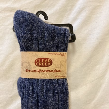 "CLEAR CREEK" OVEN THE KNEE WOOL 2P SOCKS