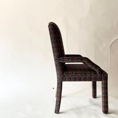 USED 80'S "ASHER COLE" FABRIC ARMCHAIR