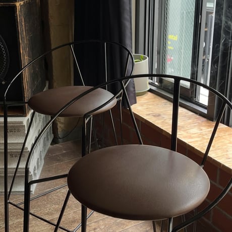 VINTAGE METAL FRAME BAR STOOL