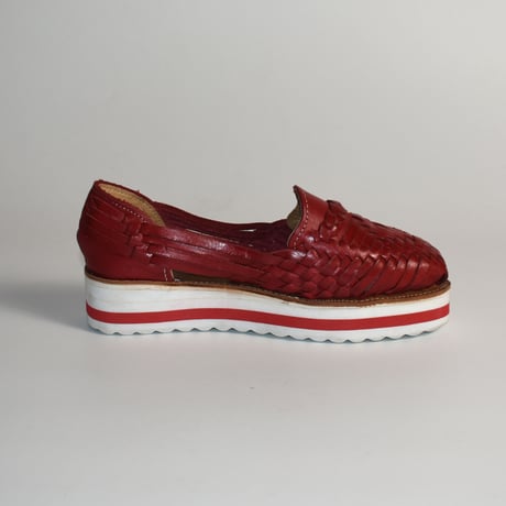 LADIES MEXICAN LEATHER HUARACHE PLATFORM SHOES