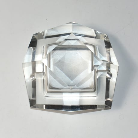 USED GLASS OCTAGON ASHTRAY