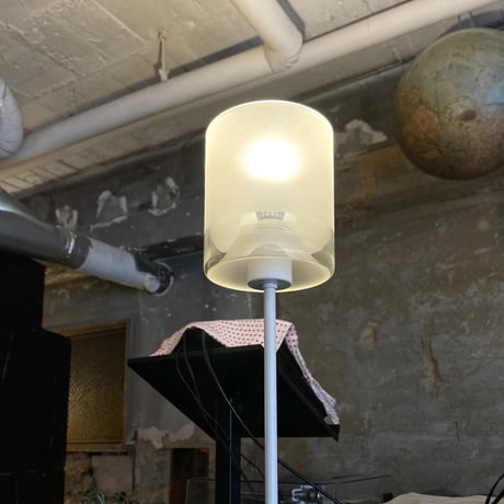 USED GLASS SHADE FLOOR LAMP