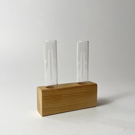 USED WOOD×GLASS FLOWER VASE