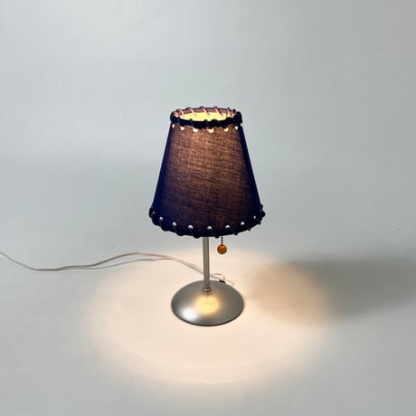 JAPAN USED FABRIC SHADE STEEL TABLE LAMP