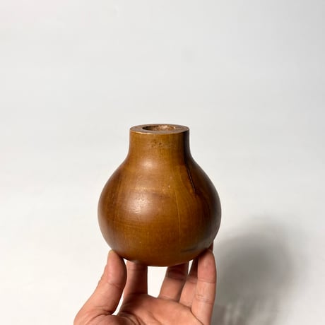 USED WOODEN FLOWER VASE