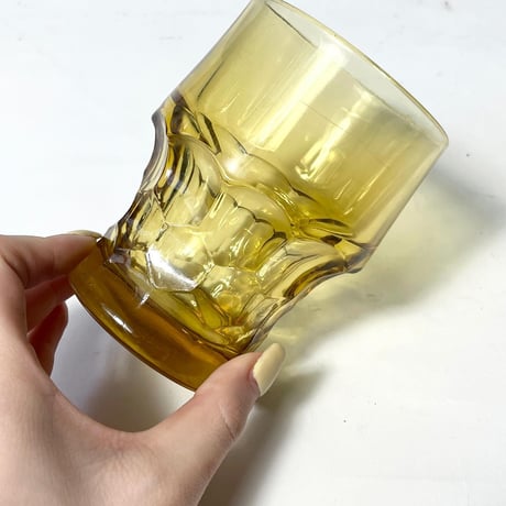 VINTAGE 60-80'S "GEORGIAN" HONEY GOLD GLASSES