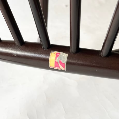 JAPAN VINTAGE 70’S “飛騨産業” WOODEN FRAME FABRIC ARM CHAIR