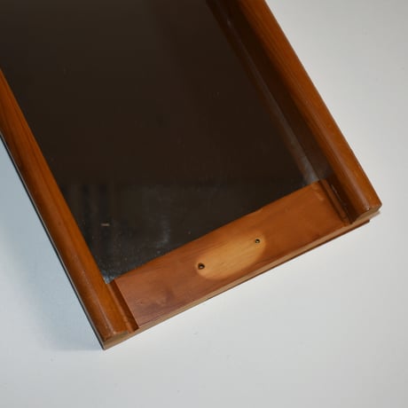 USED WOODEN FLAME WALL MIRROR