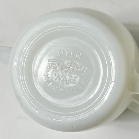 VINTAGE “FIRE-KING” MILK GLASS SUGAR POT & CREAMER SET