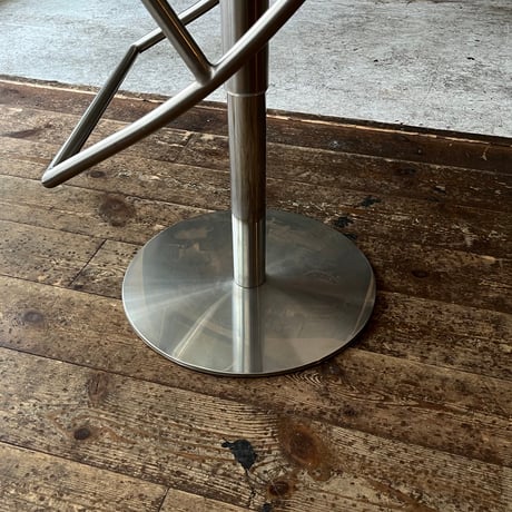 USED IRON LEG VINYL LEATHER COUNTER CHAIR