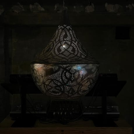 USED METAL SHADE PENDANT LAMP