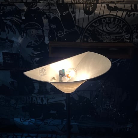 JAPAN USED “NATIONAL” PLASTIC SHADE METAL FRAME FLOOR LAMP