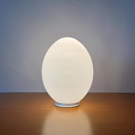 JAPAN USED GLASS SHADE EGG TABLE LAMP