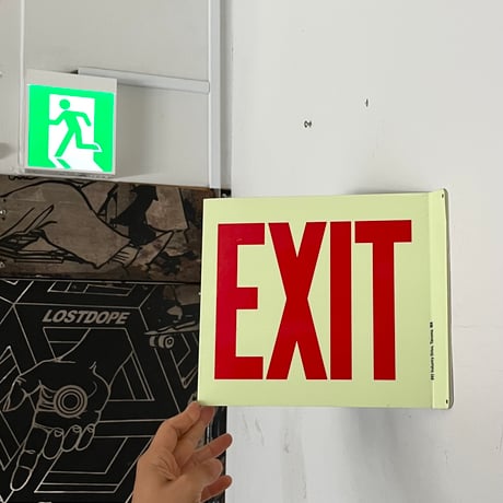 USED GLOW EXIT SIGN