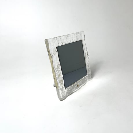 JAPAN USED "KAGAMI CRYSTAL" GLASS FLAME STAND MIRROR
