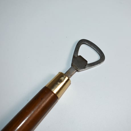 USED WOODEN CAN-OPENER & BOTTLE OPENER HOLDER
