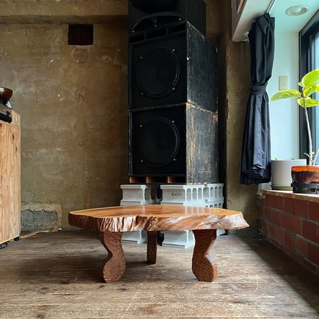 USED WOODEN SLAB TABLE