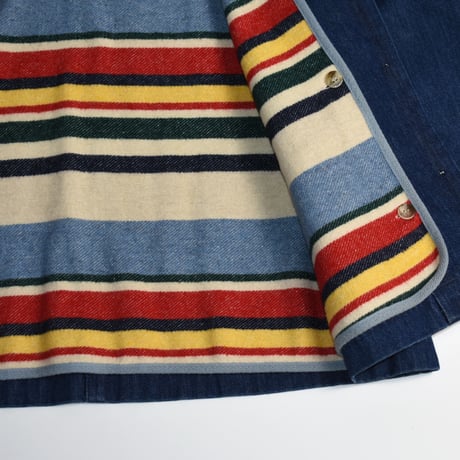 USED "DAVID BROOKS" BLANKET LINED DENIM JACKET