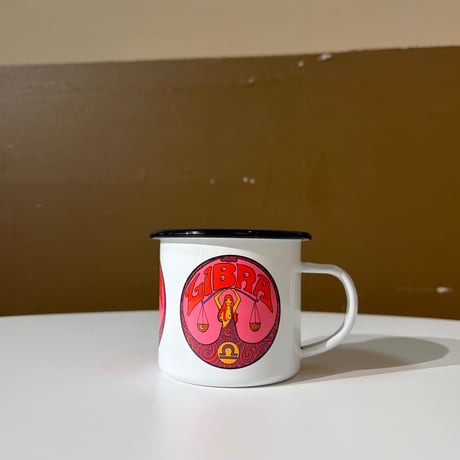 USED LIBRA ENAMEL MUG